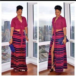Vintage skirt with high slit